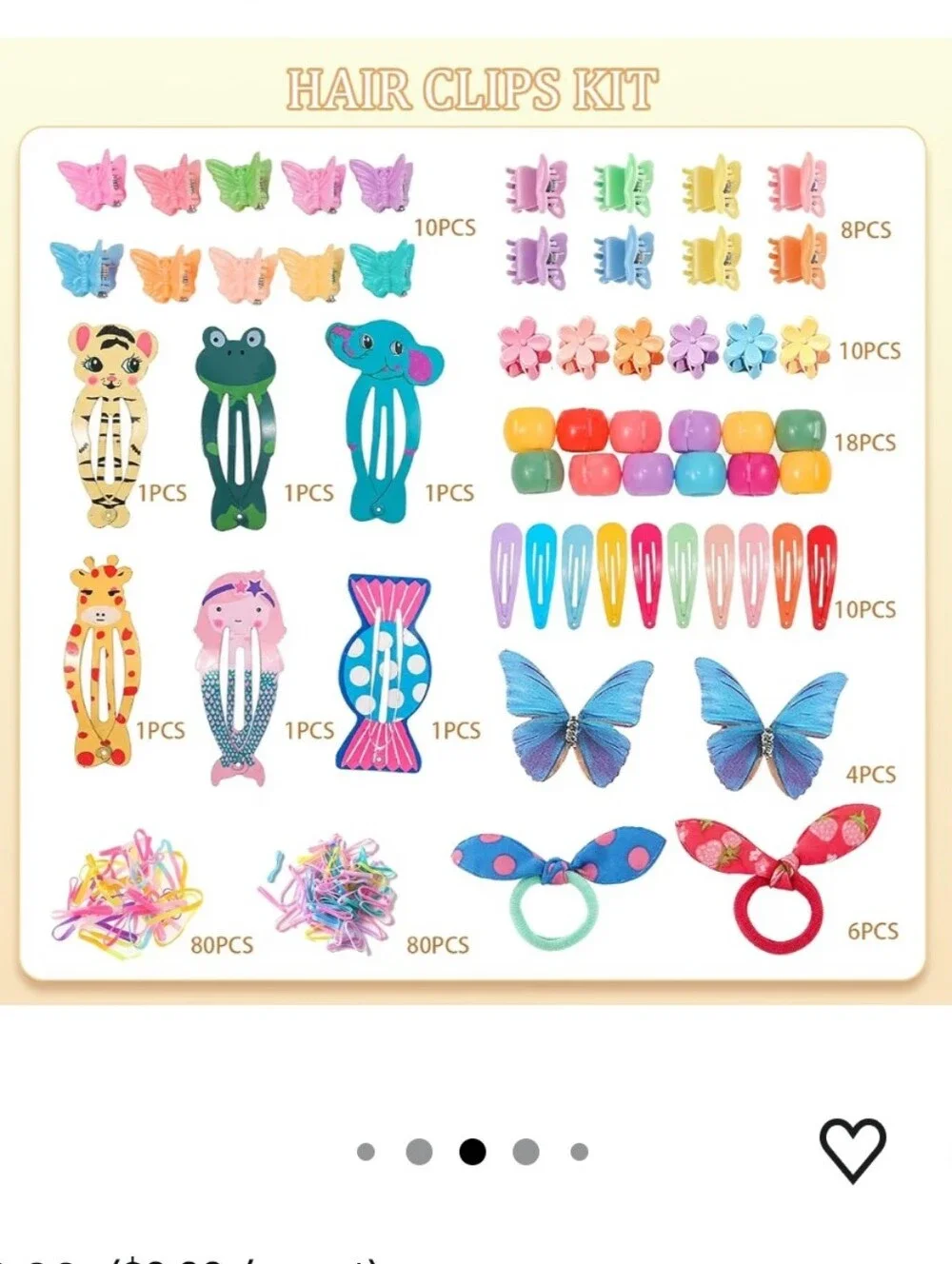Hair Accessories for Girls, 232 Pcs Mini Hair Clips Set